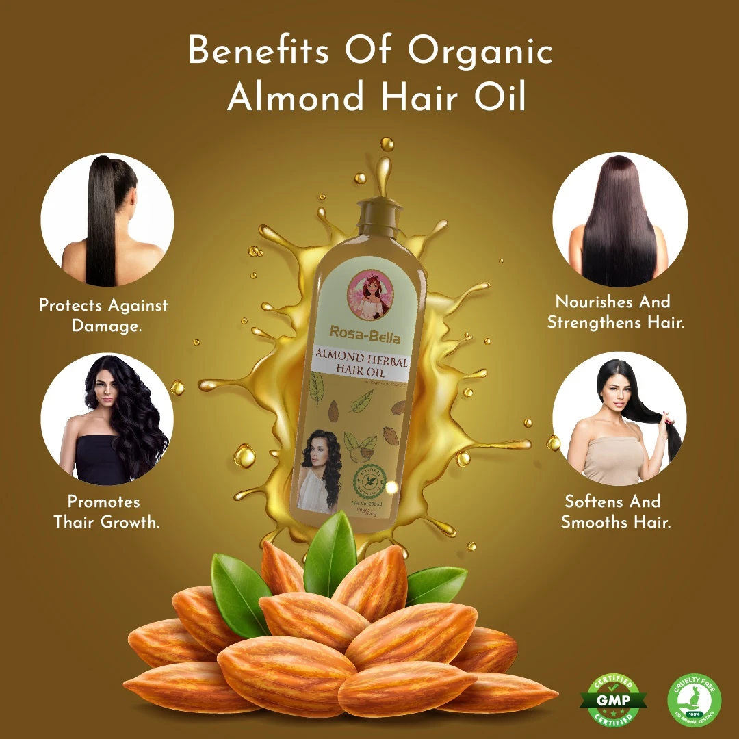 Rosabella Almond Hair Oil (200 ml)